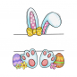 Preview: Bügelbild Ostern Hase und Wunschnamen möglich